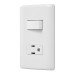 Placa armada contacto e interruptor sencillo, VOLTECK BASIC