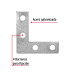 Bolsa c/24 escuadras planas cantoneras 1-1/2"x1-1/2", FIERO