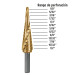 Broca escalonada titanio 13 escalones 1/8" a 1/2", EXPERT