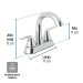 Mezcladora lavabo 4" cromo, cuello alto, palanca, FOSET AERO
