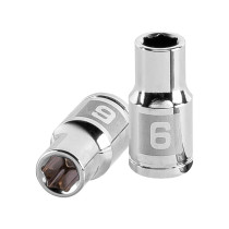 Dado de 6 mm, 6 puntas, cuadro 1/4", TRUPER