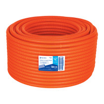 Metro de poliducto 1/2" corrugado flex. s/guía, rollo 100 m