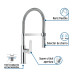 Monomando nariz flexible para fregadero, cromo,FOSET RIVIERA