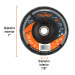 Disco laminado 7", grano 80 centro 7/8", fibra, TRUPER