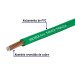 Rollo de 100 metros de cable THW CCA 14 AWG verde, BASIC
