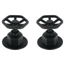 Juego de 2 manerales para regadera, volante, negro, TÚBIG