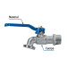 Llave de esfera de latón 1/2", 115 g, s/adaptador, FOSET