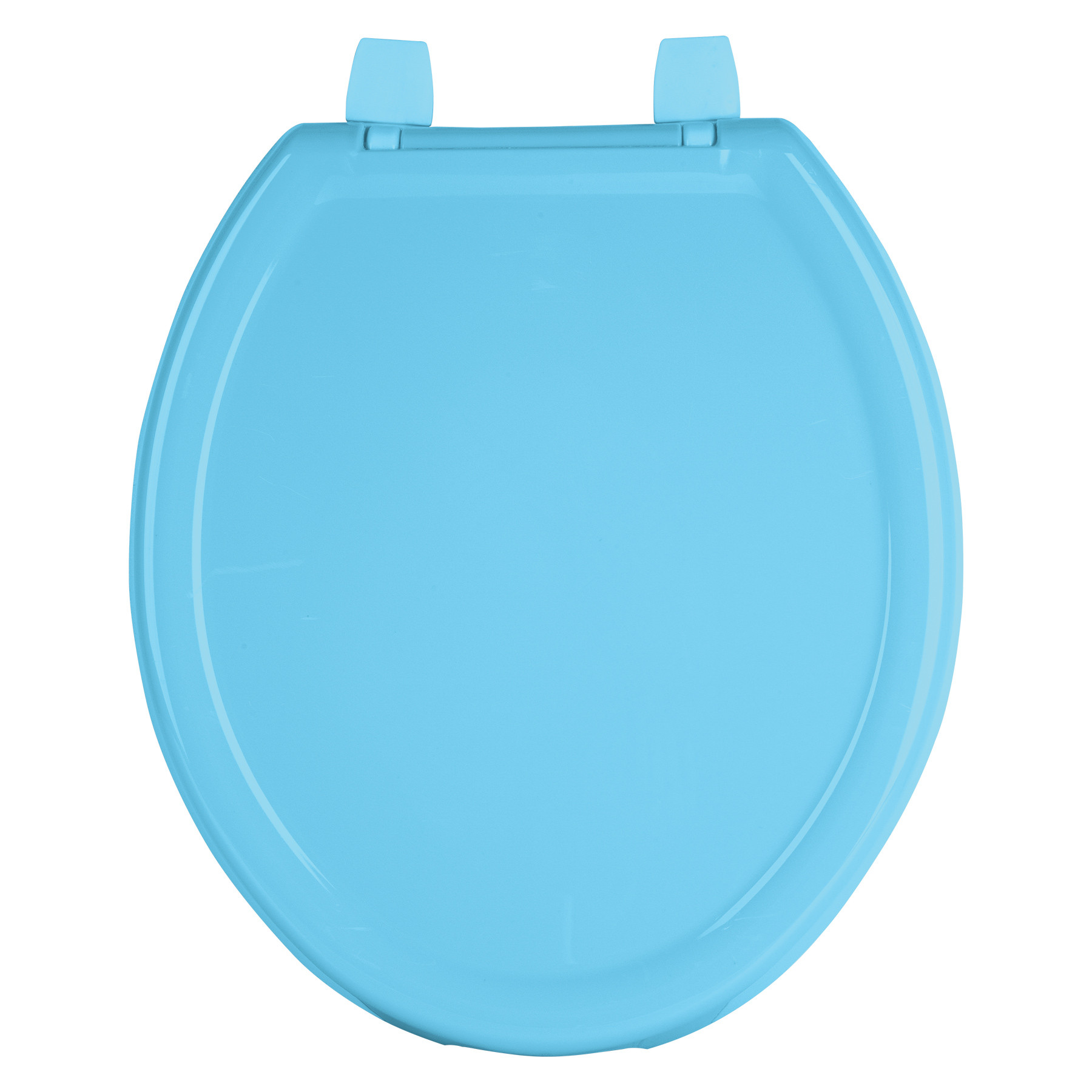 Asiento redondo ligero para WC, abierto, azul, BASIC