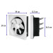 Extractor de aire de 12",blanco, VOLTECK