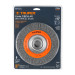 Carda alambre ondulado 8" x 3/4" para esmeril, TRUPER