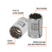Dado de 19 mm, 12 puntas, cuadro 1/2", TRUPER