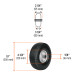 Rueda imponchable 10" para eje lateral, TRUPER