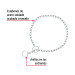 Collar de entrenamiento para perro, 45 cm, eslabón 2 mm