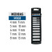 Juego de 10 dados largos cuadro 1/4" mm, TRUPER