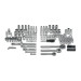 Juego de 172 herramientas 1/4", 3/8" y 1/2" mm p/mecánico