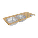 Tarja de empotrar 120 x 50 cm doble tina izquierda, FOSET