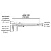 Calibrador vernier escolar 5", acero, std y mm, PRETUL