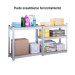Estante metálico 5 repisas capacidad 35kg, 75x30x150, PRETUL