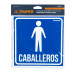 Letrero de señalización "CABALLEROS", 19 x 19 cm, TRUPER