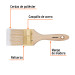 Brocha cerdas sintéticas 2-1/2" corte recto, mango de madera