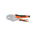 Pinza de presión 10" mordaza recta mango de vinil, TRUPER