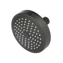 Regadera redonda de ABS 4-1/4" sin brazo, negro, BASIC