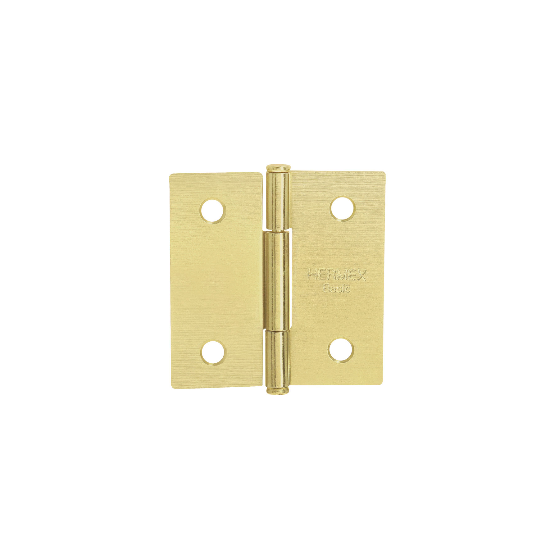 Bisagra cuadrada 2", latonado, cabeza plana, HERMEX BASIC