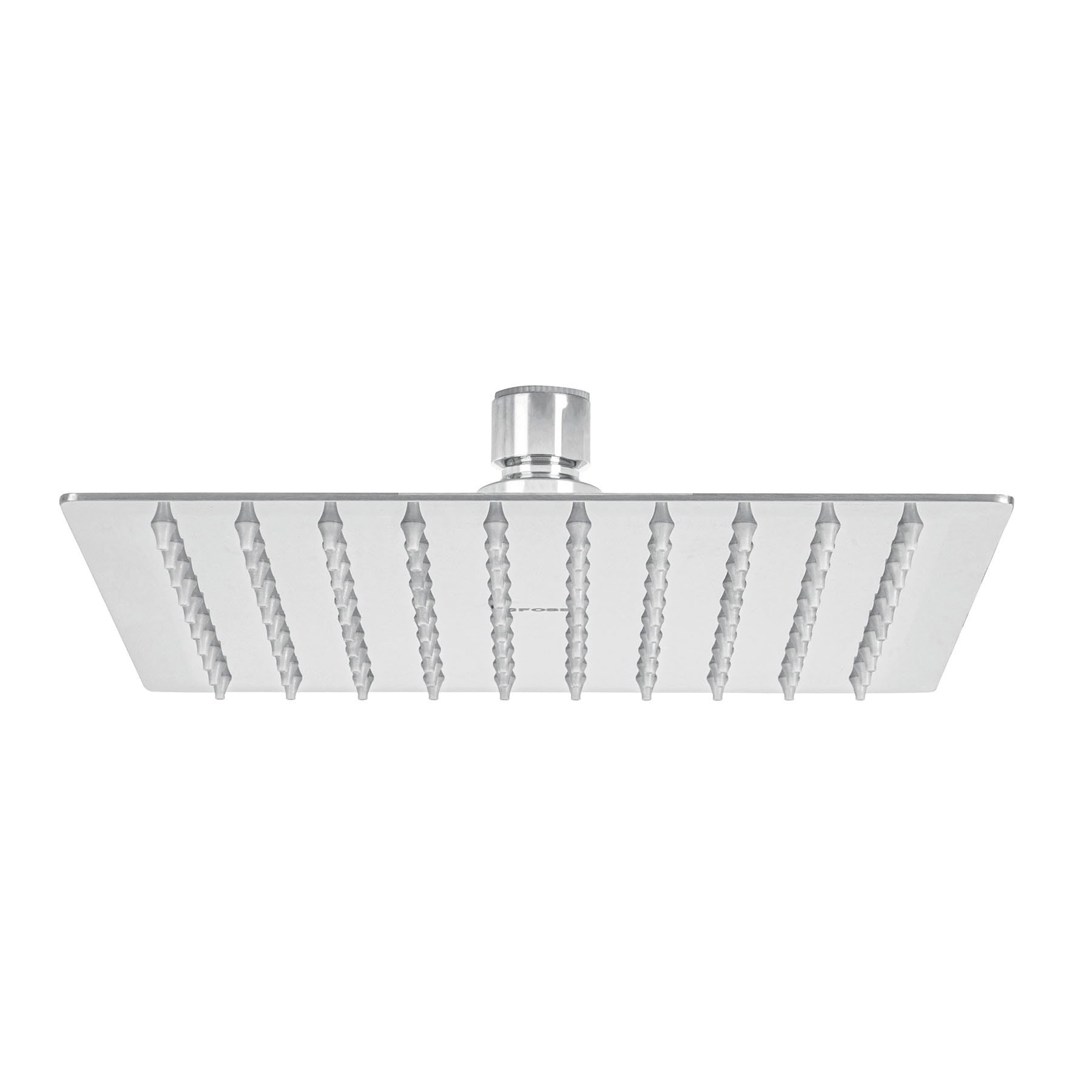Regadera plato cuadrado 8" sin brazo, cromo, FOSET RIVIERA