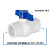 Válvula esfera de PVC 1-1/2" roscable, FOSET
