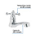 Llave individual lavabo, ABS, cruceta, BASIC