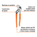 Pinza de extensión 10" mango de PVC, TRUPER