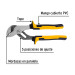 Pinza de extensión 8" mango Comfort Grip, PRETUL