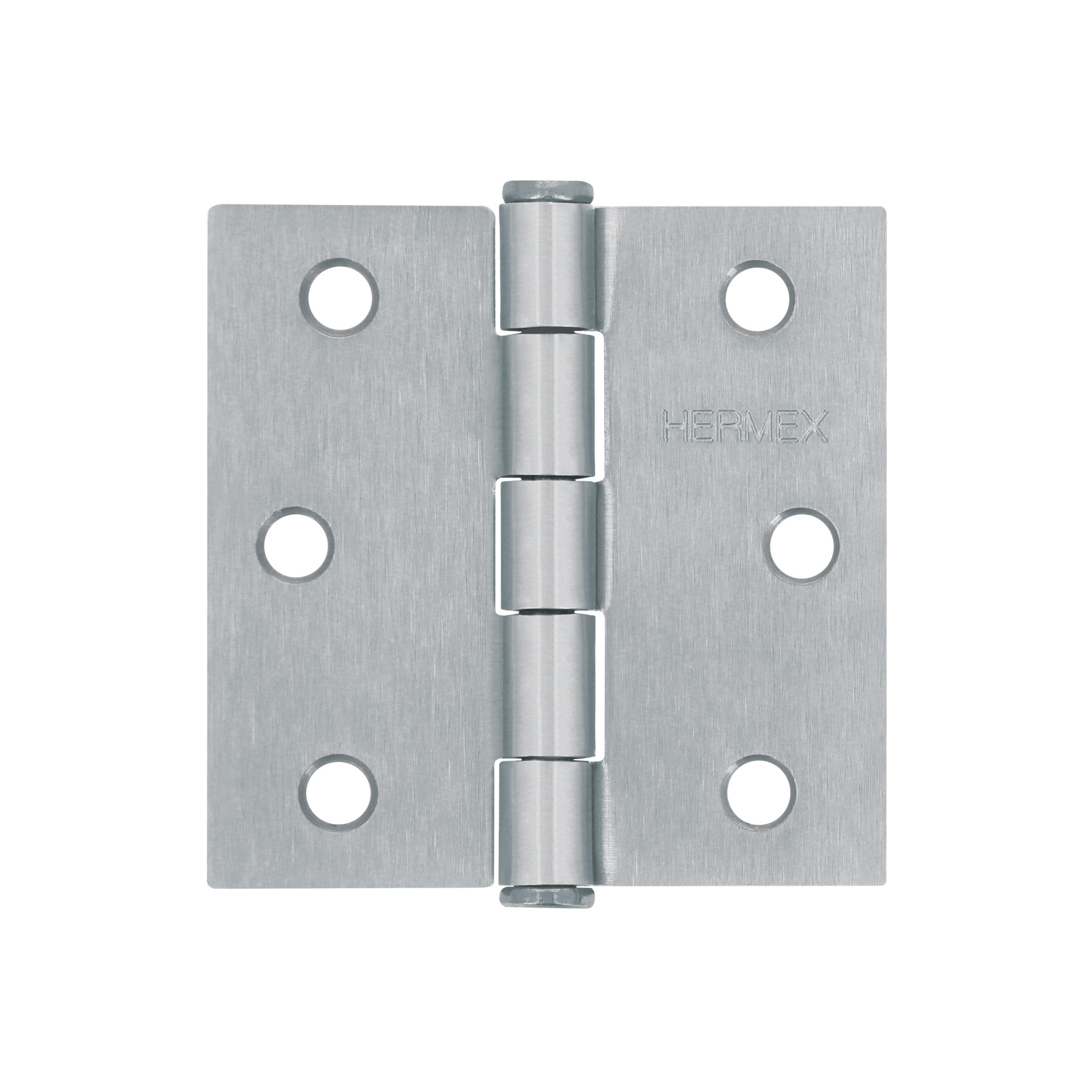 Bisagra cuadrada 2-1/2", satinado, cabeza plana, HERMEX