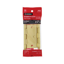 Bolsa 2 bisagras cuadradas 3-1/2" latonado, cabeza redonda