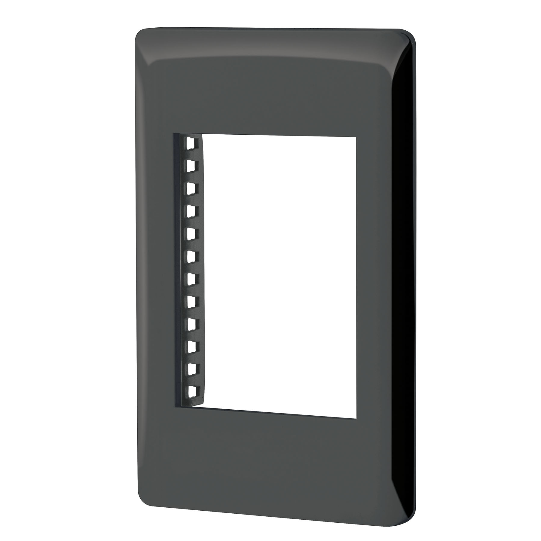 Placa negra de 1 ventana 3 módulos, línea Lisboa, VOLTECK