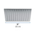 Regadera plato cuadrado 10" sin brazo, cromo, FOSET RIVIERA