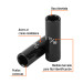Dado largo impacto de 11/16", 6 puntas, cuadro 1/2", TRUPER