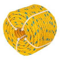 Metro de cuerda amarilla de polipropileno 8 mm, rollo 32m