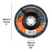 Disco laminado 4", grano 60 centro 5/8", fibra, TRUPER