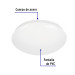 Luminario LED plafón decorativo 8W 6500K, liso, BASIC