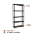 Estante metálico 5 repisas capacidad 80kg, 85x30x180, TRUPER