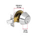 Cerrojo llave-llave cromo mate, llave tradicional, HERMEX