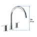 Mezcladora cromo cuello alto para fregadero, FOSET ELEMENT
