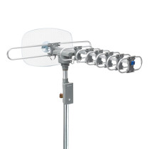 Antena aérea para TV HD, giratoria 360° con control y cable