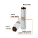 Dado largo de 1/2", 6 puntas, cuadro 3/8", TRUPER