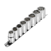 Juego de 8 dados cuadro 1/2" mm, PRETUL