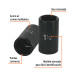 Dado largo impacto de 1-1/4", 6 puntas, cuadro 1/2", TRUPER