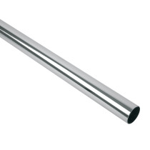 Tubo redondo para clóset, 3.0 m, acero cromado, HERMEX