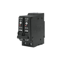 Interruptor de 2 polos 20A, enchufable, a granel, VOLTECK