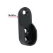Brida negra para tubo ovalado de closet, HERMEX